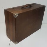 Valise ancienne en bois années 1960