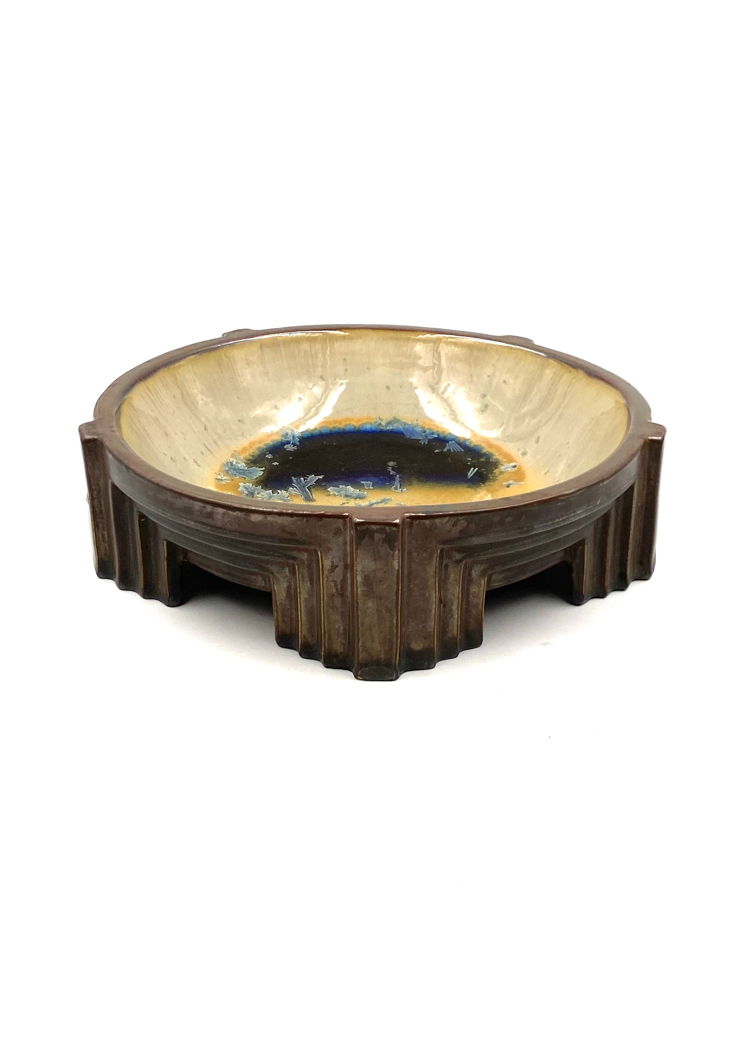 Art Deco ceramic centerpiece, Mougin Freres, Nancy France 1920s