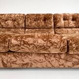 Canapé-lit vintage italien en velours, années 1970