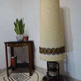 Large floor lamp, ceramic base, fat lava style