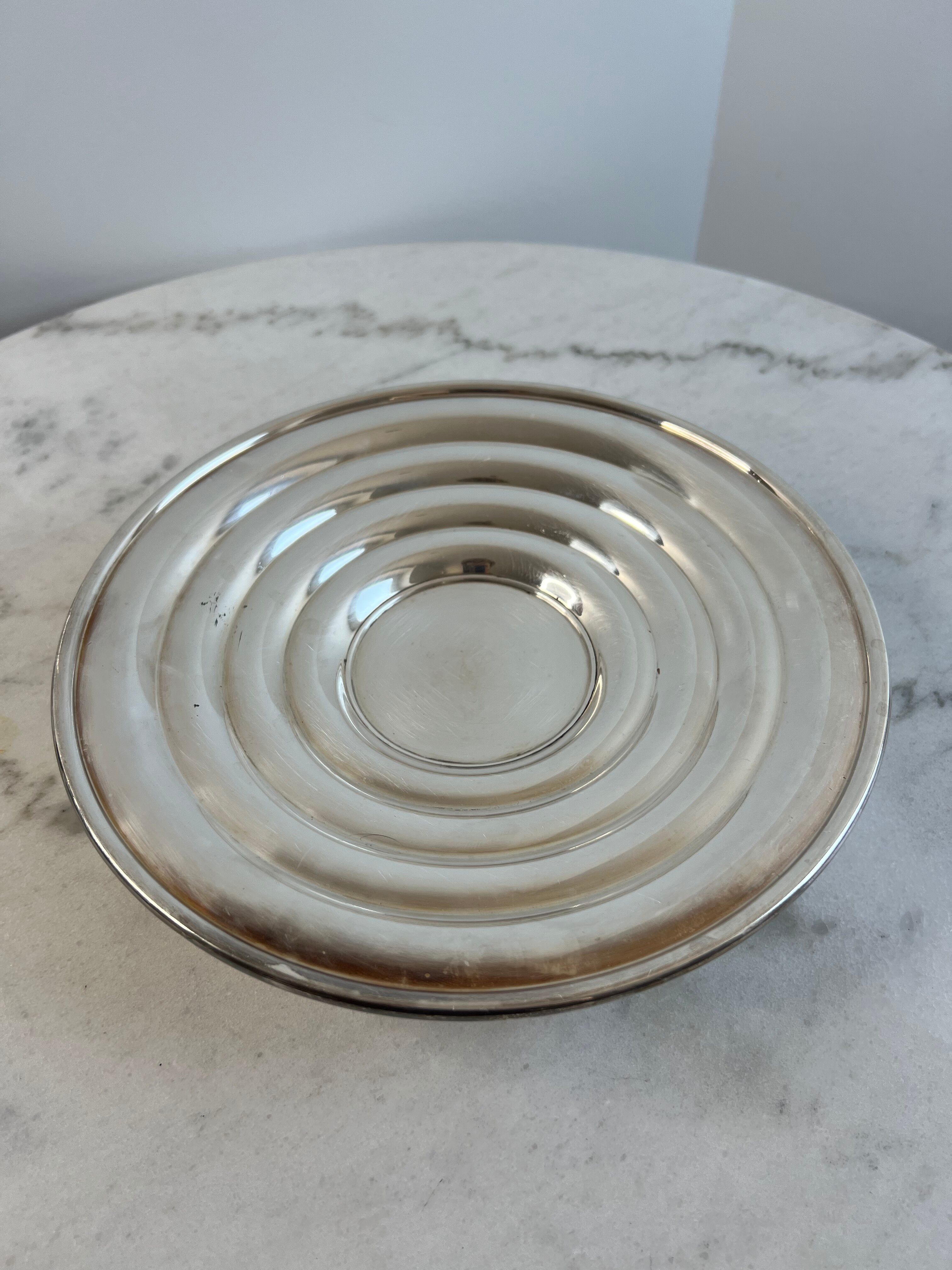 Art Deco silver-plated bowl