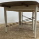 Extendable wooden dining table, white legs, 16/18 covers