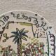 Hollow round dish impressionist décor by Javier Mariscal