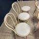 Set of 6 Thonet type bistro chairs light curved wood & Skaï GO IN Germany