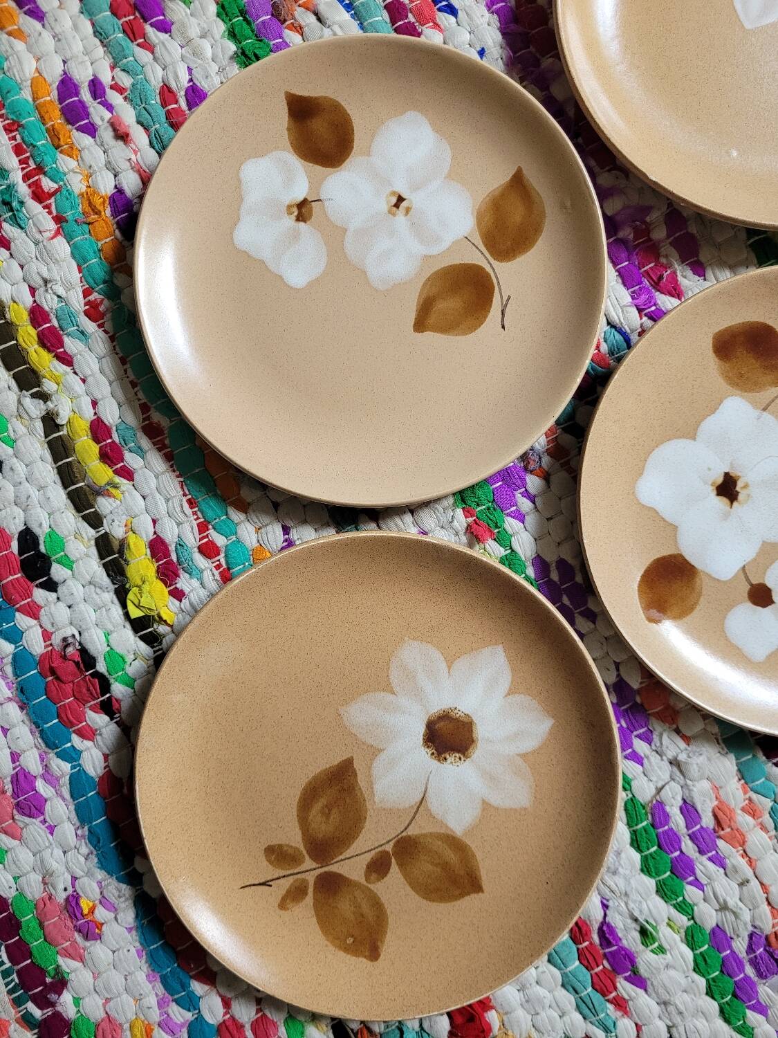 Lot de 10 assiettes à dessert en grès MDL