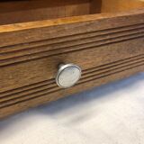 Vintage oak pharmacy shelf