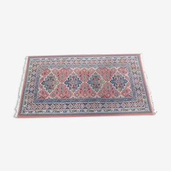 small versatile cotton carpet, oriental décor red blue brick color 155cm X 78 cm