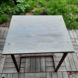 Folding square industrial table