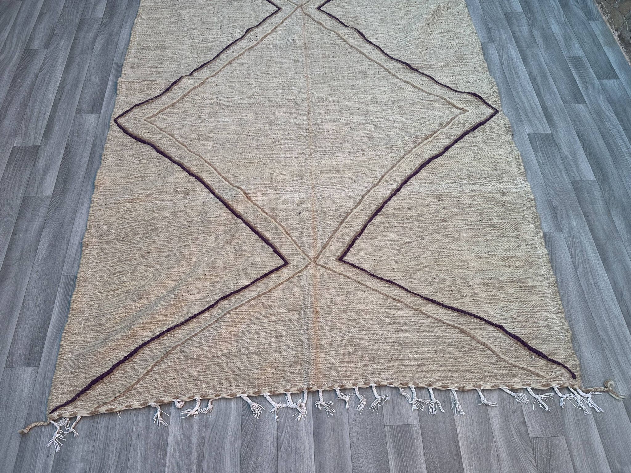 Tapis marocain en laine tissé à la main – Kilim berbère, décoration bohème