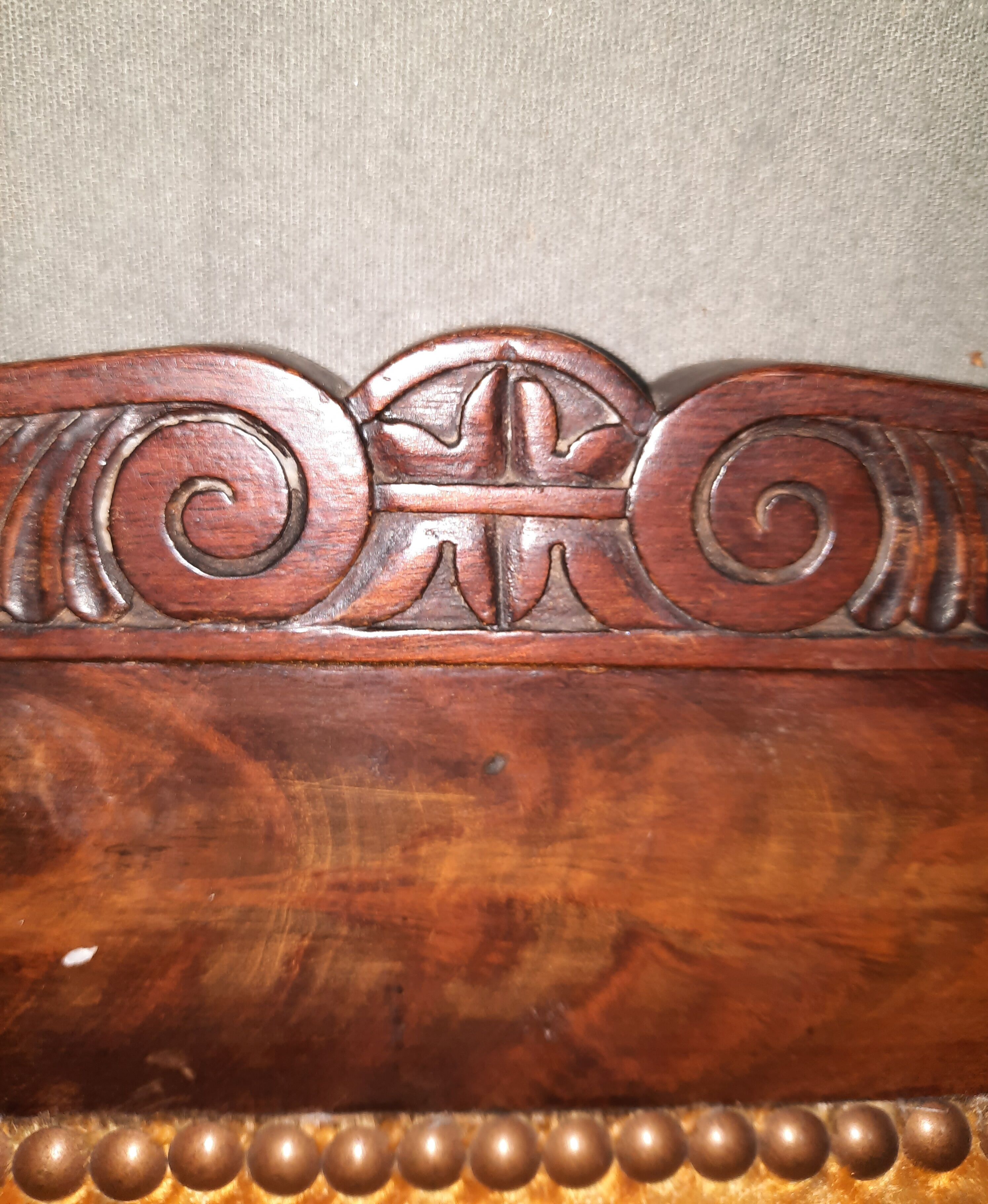 Empire style mahogany armchair