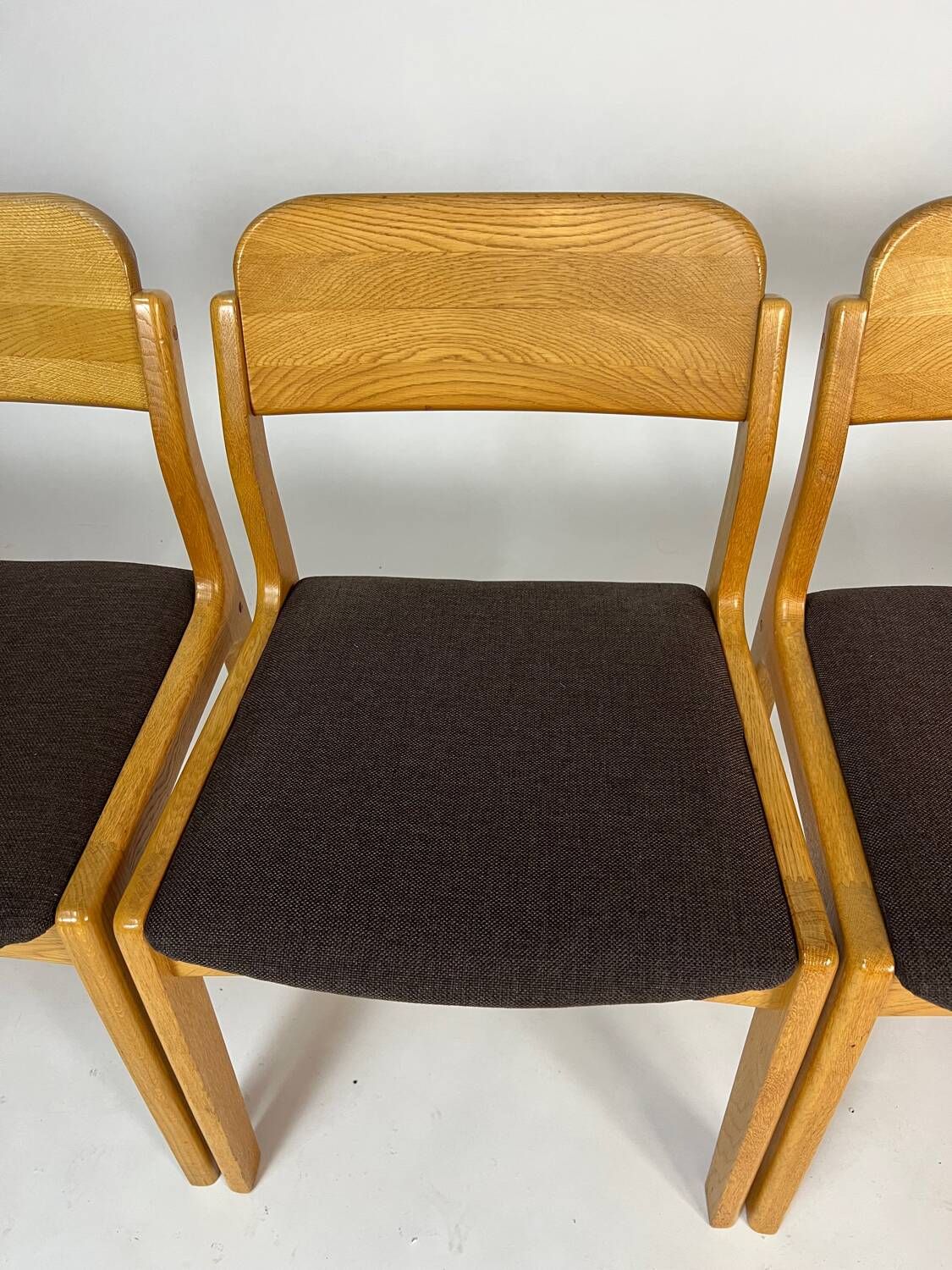 6 oak chairs by Henning Kjaernulf dining chair vintage Danish