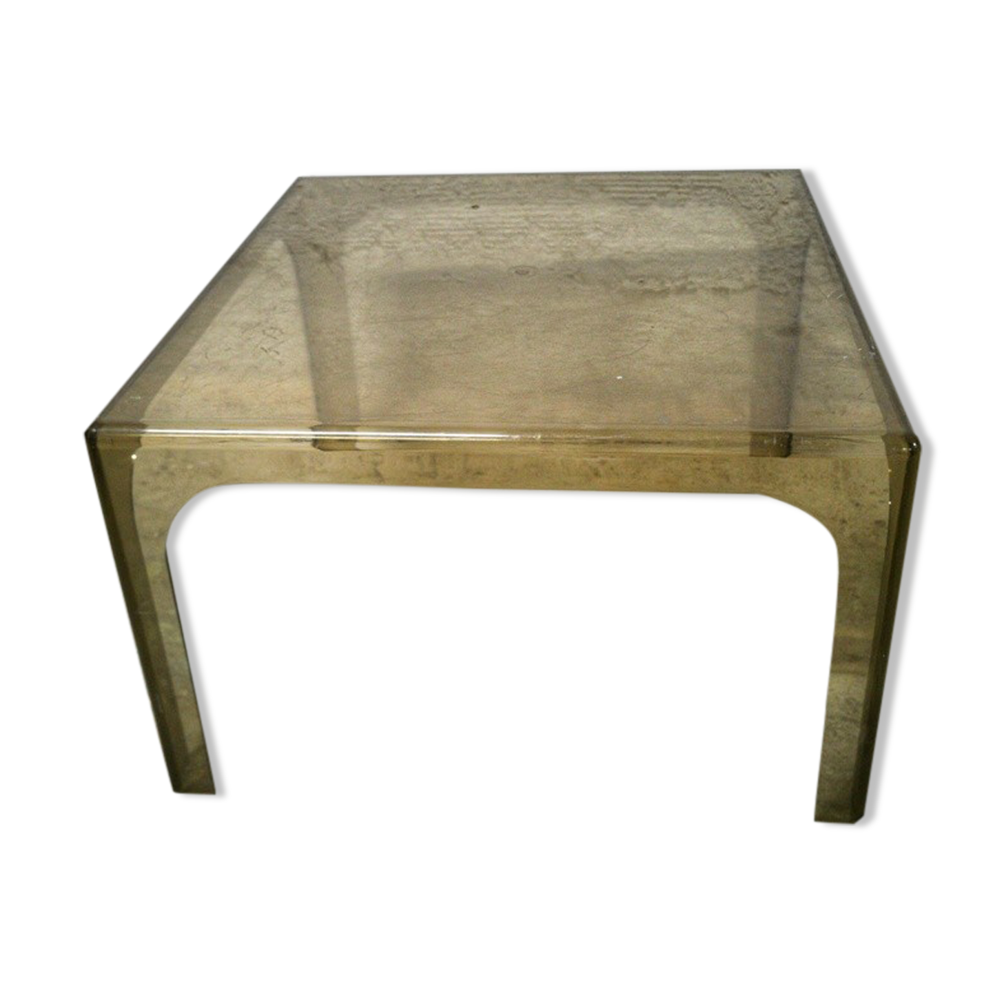 Smoked plexiglas coffee table