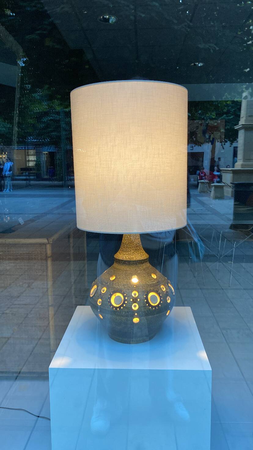Lampe à double éclairage par le céramiste Georges Pelletier
