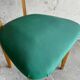 Ensemble de 6 chaises en forme de cœur de René-Jean Caillette, en bois courbé avec revêtement vert et bordeaux