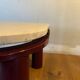 Roche Bobois travertine and metal coffee table from the 80s