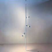 White telescopic floor-to-ceiling lamp model 642 by Hala, 1970s