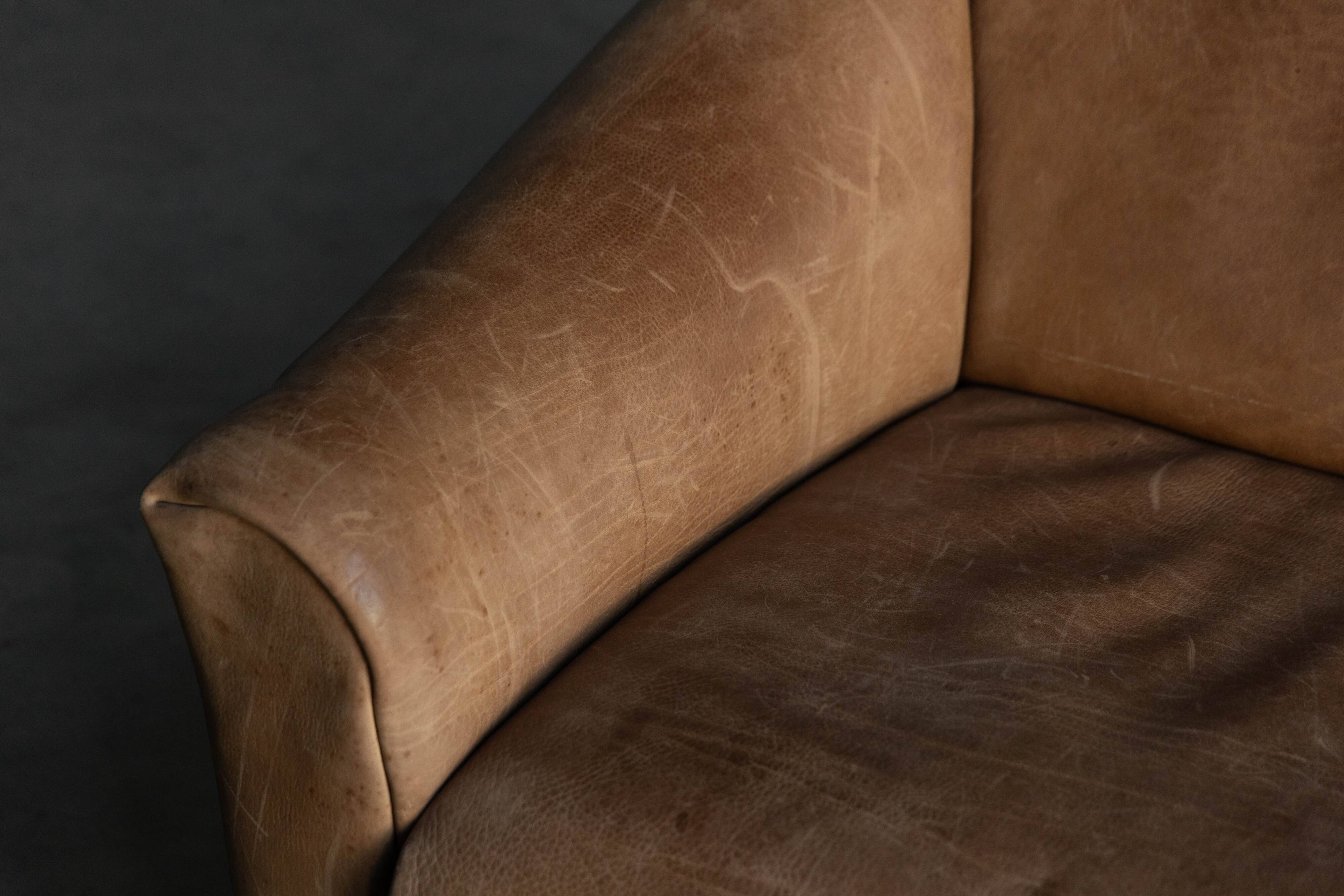 De Sede DS-47 bullhide leather sofa, Switzerland, 1970s