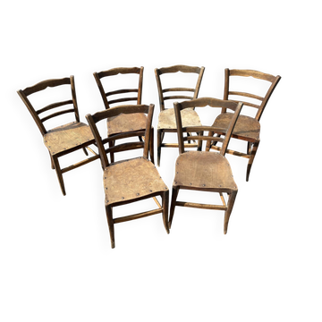 Studded bistro chairs with patterns