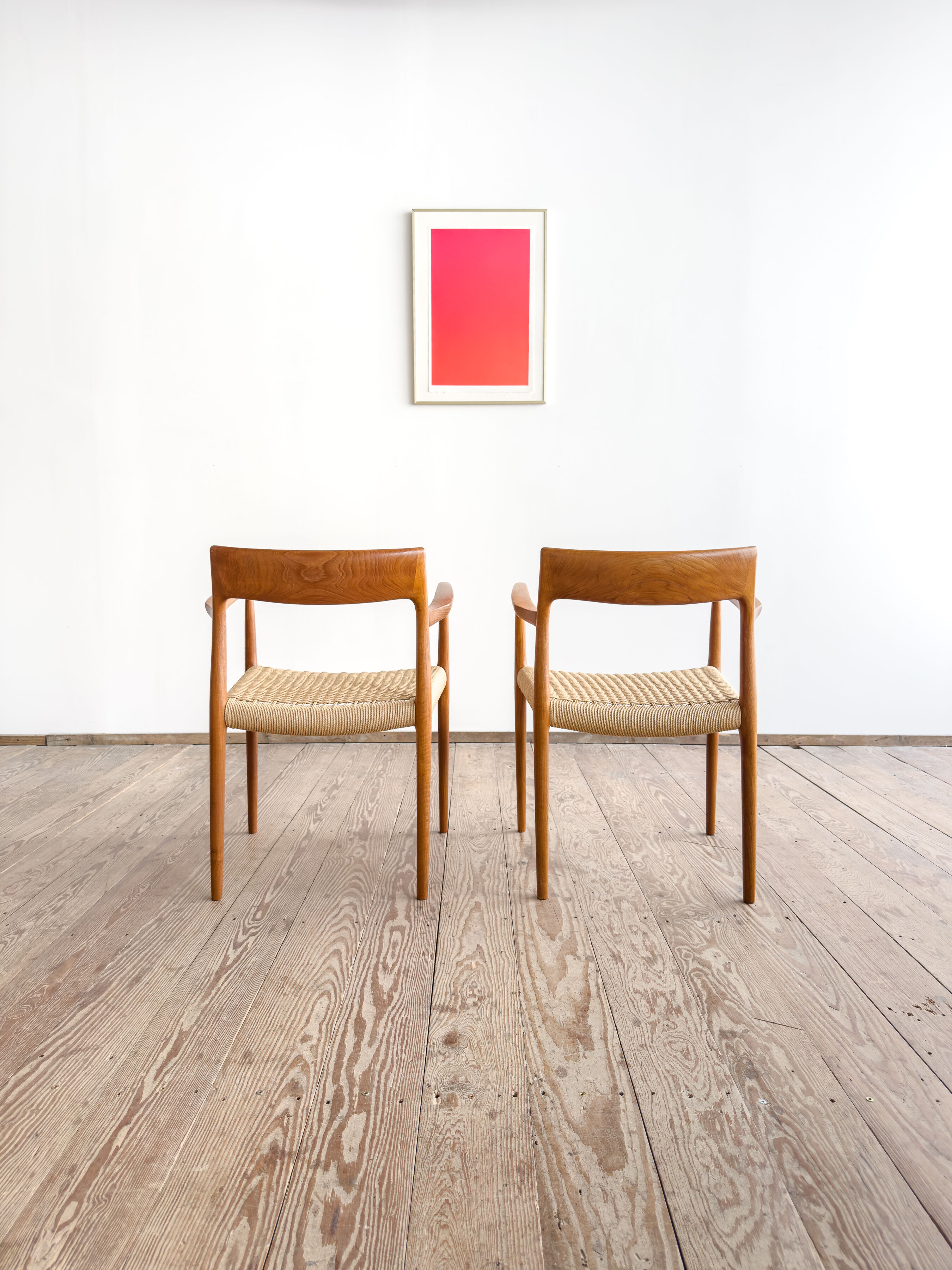 Paire de chaises de salle à manger modèle 57 par Niels O. Møller en teck