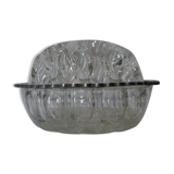Glass flower pick press 19 holes circle of a small crown in tin