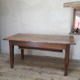 Solid walnut kneading table old XIX°