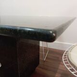 80's design table in black granite