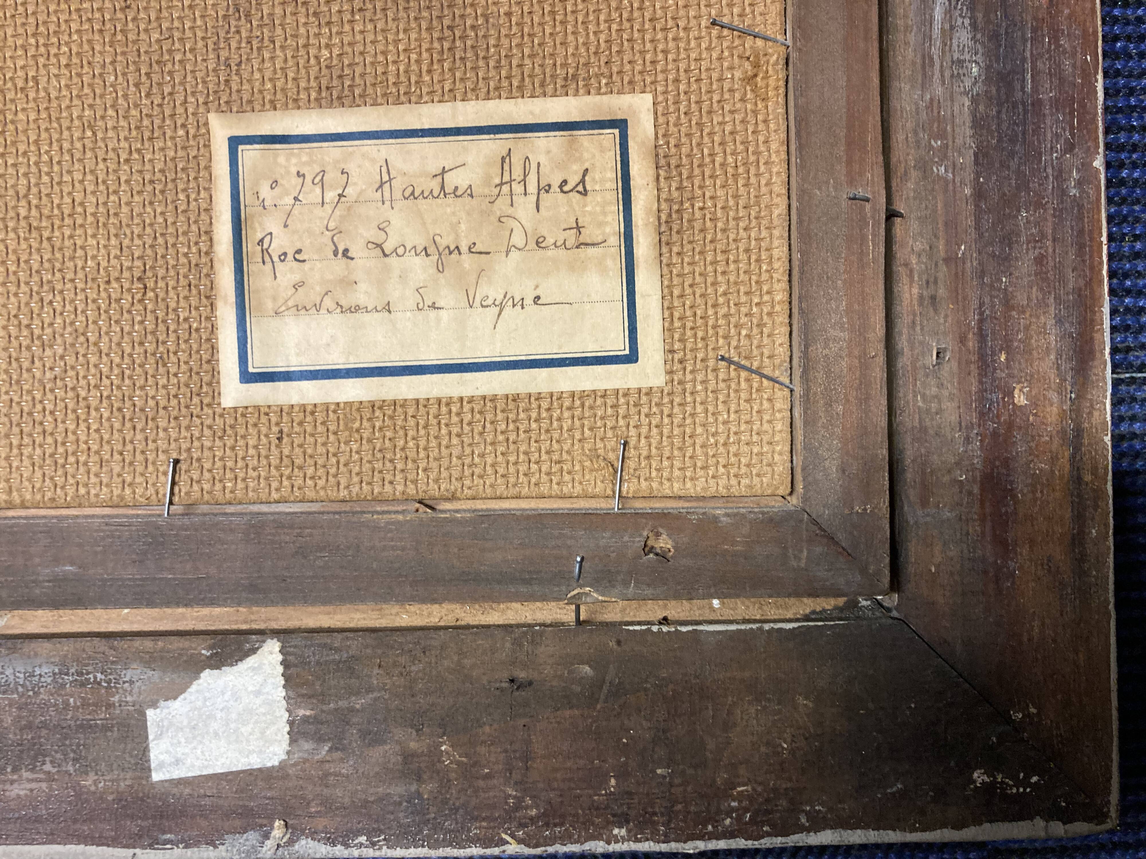 Reyne-marin de pyerne (20th century), landscape of veynes, oil on panel