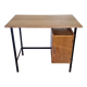 Vintage desk in metal and wood, 50s-60s