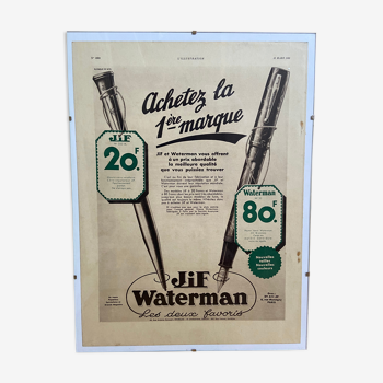 Waterman advertising poster March 16, 1935