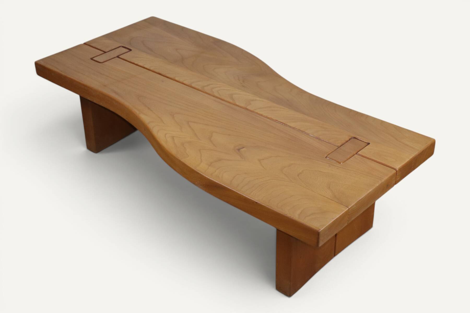 Regain coffee table in solid elm - 1970s
