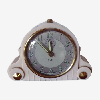 Old mechanical alarm clock art deco smi marseille