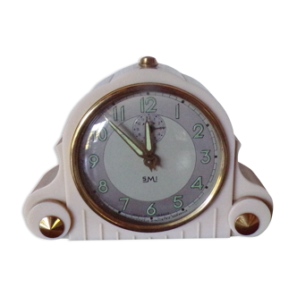 Old mechanical alarm clock art deco smi marseille