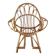 Chaise enfant en rotin, forme coquille