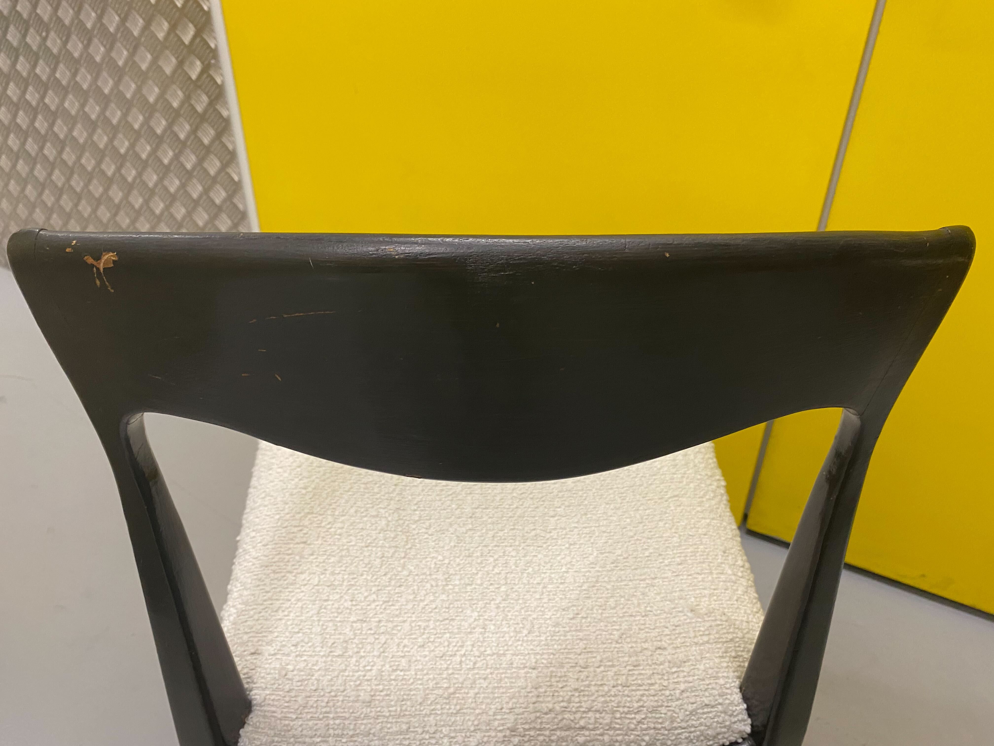 Scandinavian chair reupholstered buckle