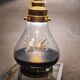 Delux gold and glass lamp desing 1970 to 80 removable with integrated light 68x40cm