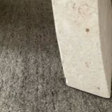 Vintage travertine and beveled glass coffee table