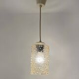 Amber bubble glass pendant light from the 60s