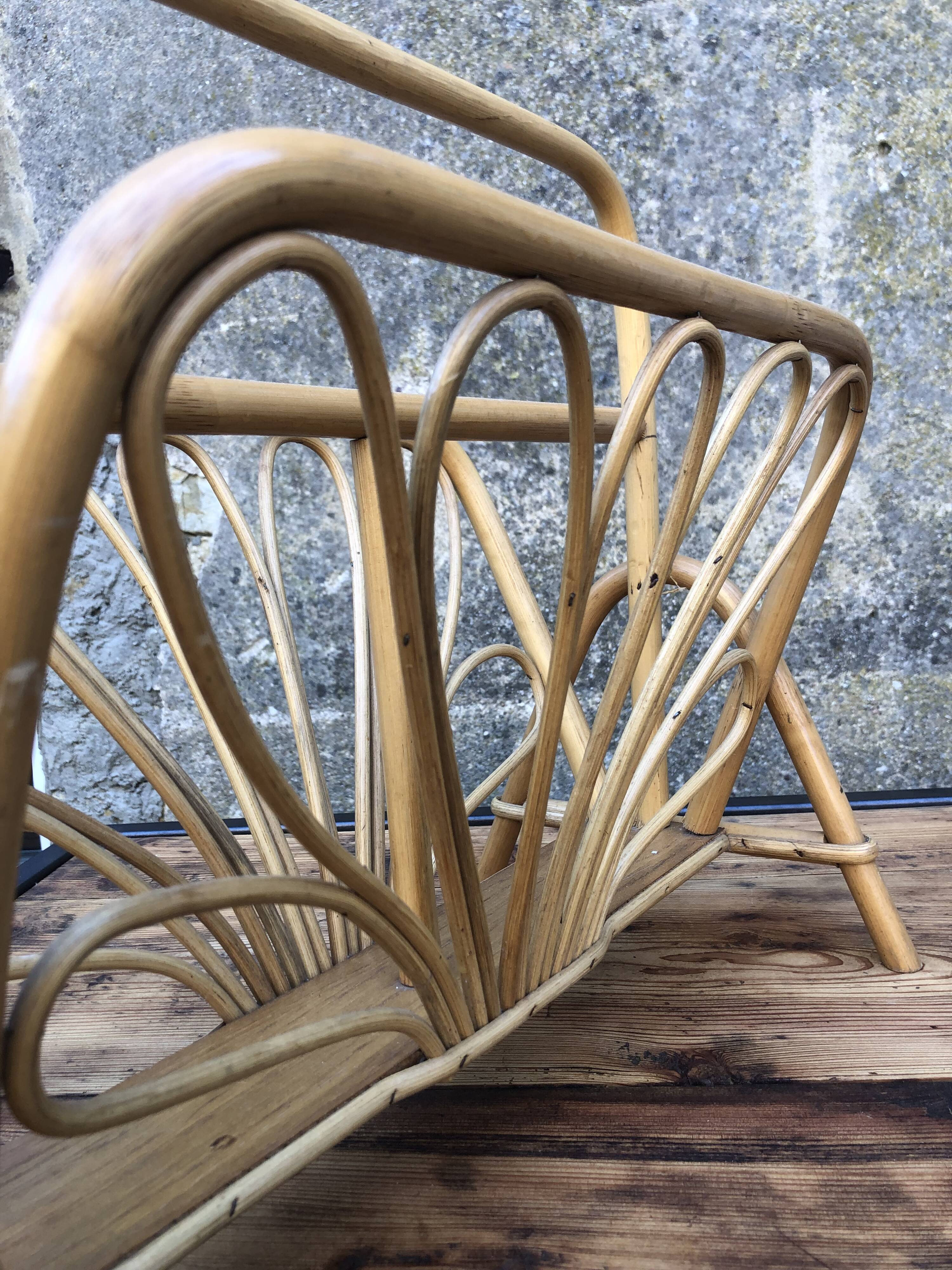 Rattan magazine holders