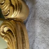 Golden resin rock mirror  42x68cm