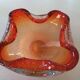 Orange Murano crystal ashtray