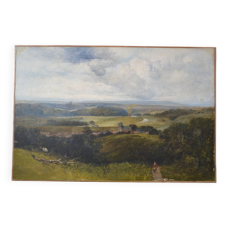 James Peel (1811-1906) Extensive view of Durham from Shincliffe Hill HST