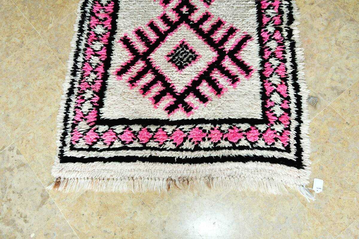 Small vintage Beni Ouarain rug