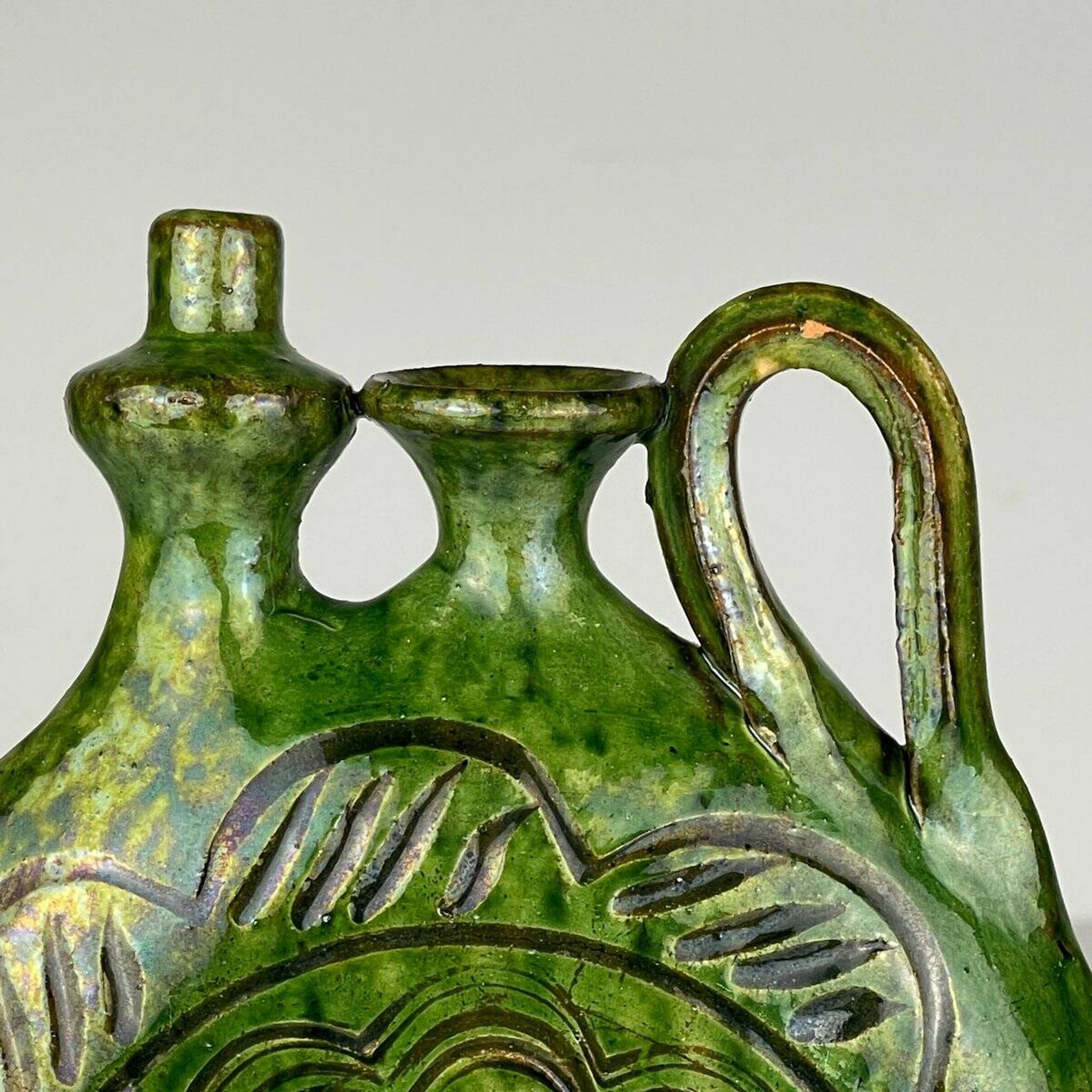 Vintage ceramic bottle by Velimir Dordevic, 1970s