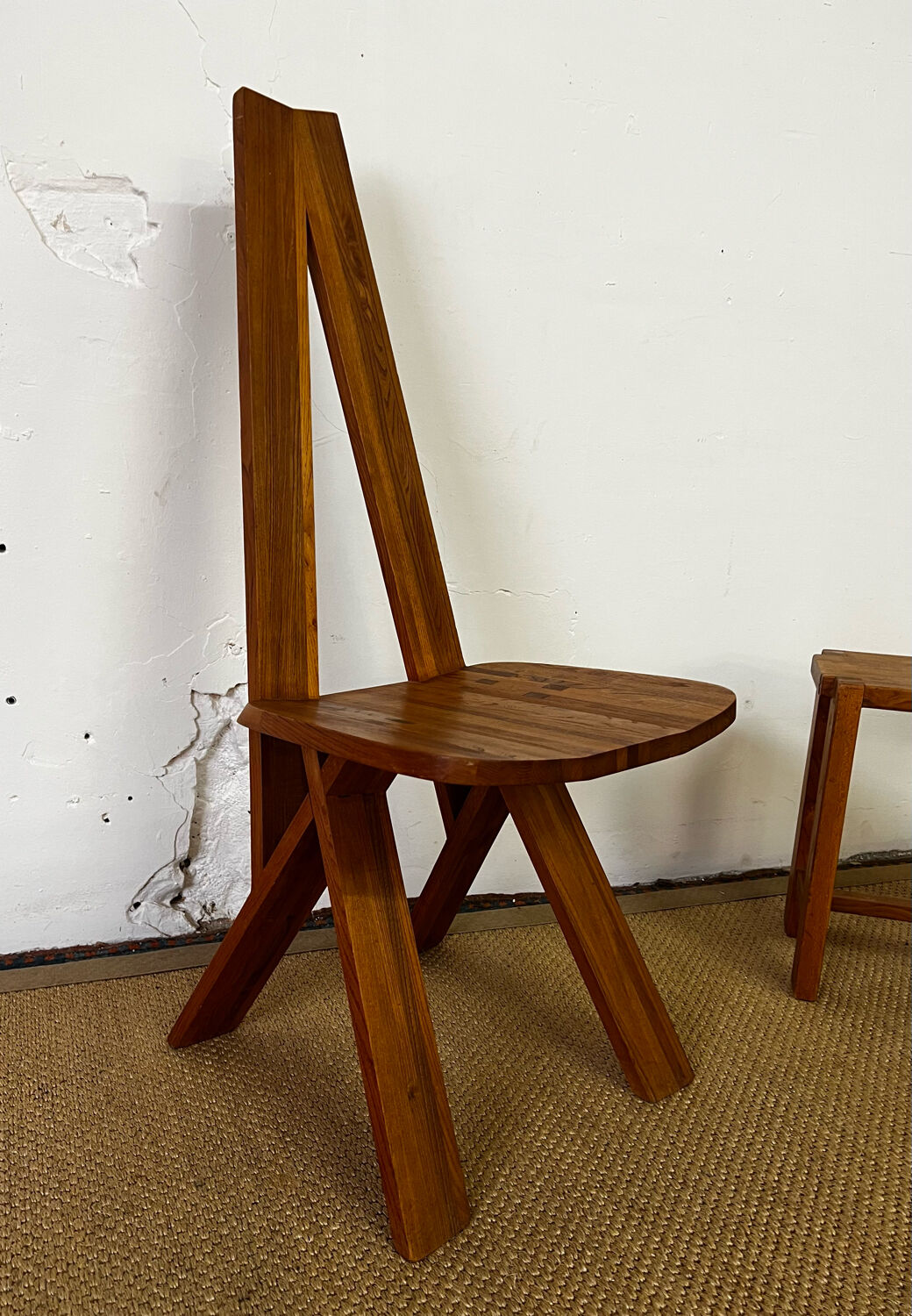 Chair and bench in solid wood