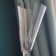 6 old cut crystal champagne flutes