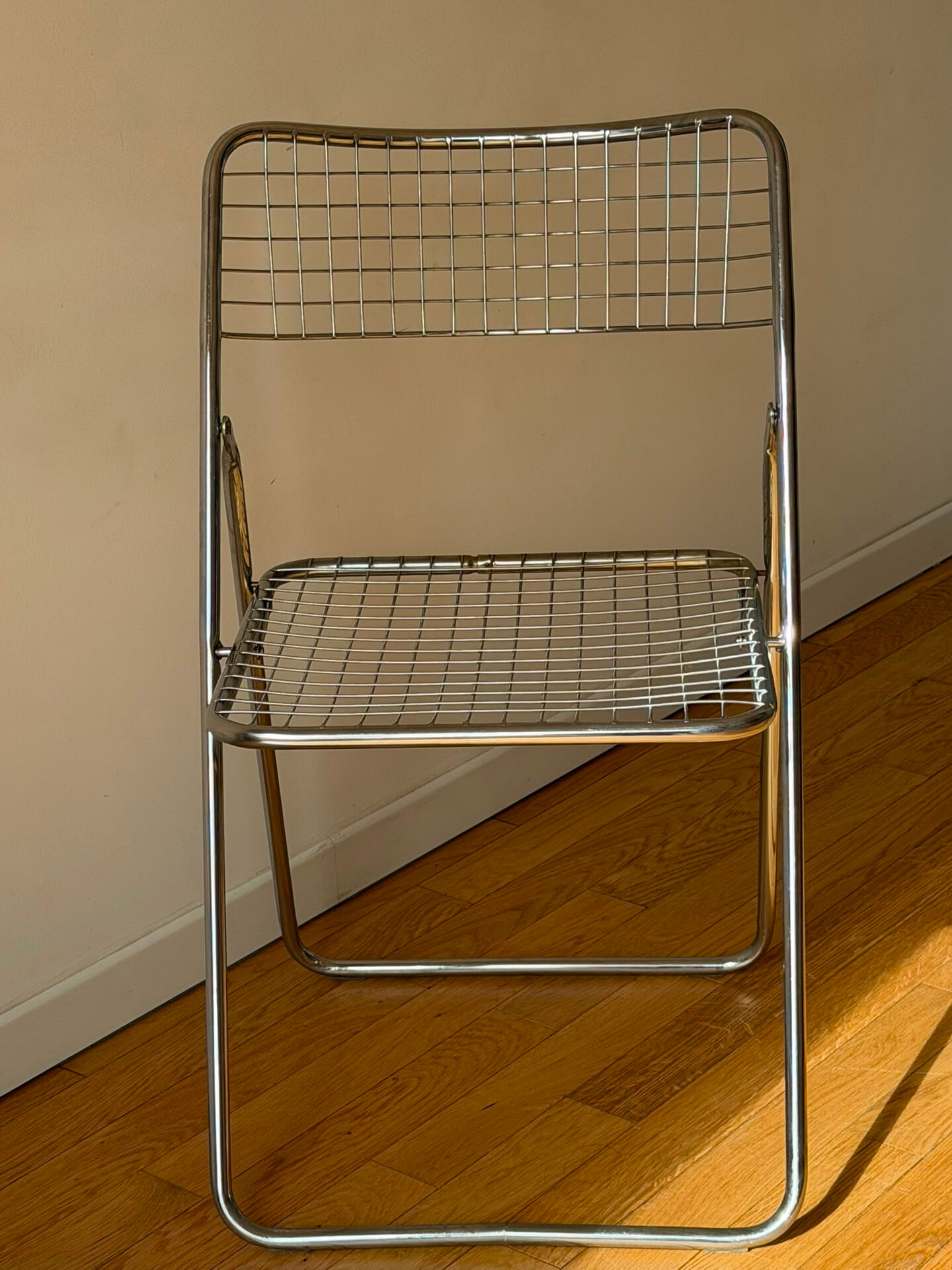 Lot 4 chaises pliantes vintage métallique