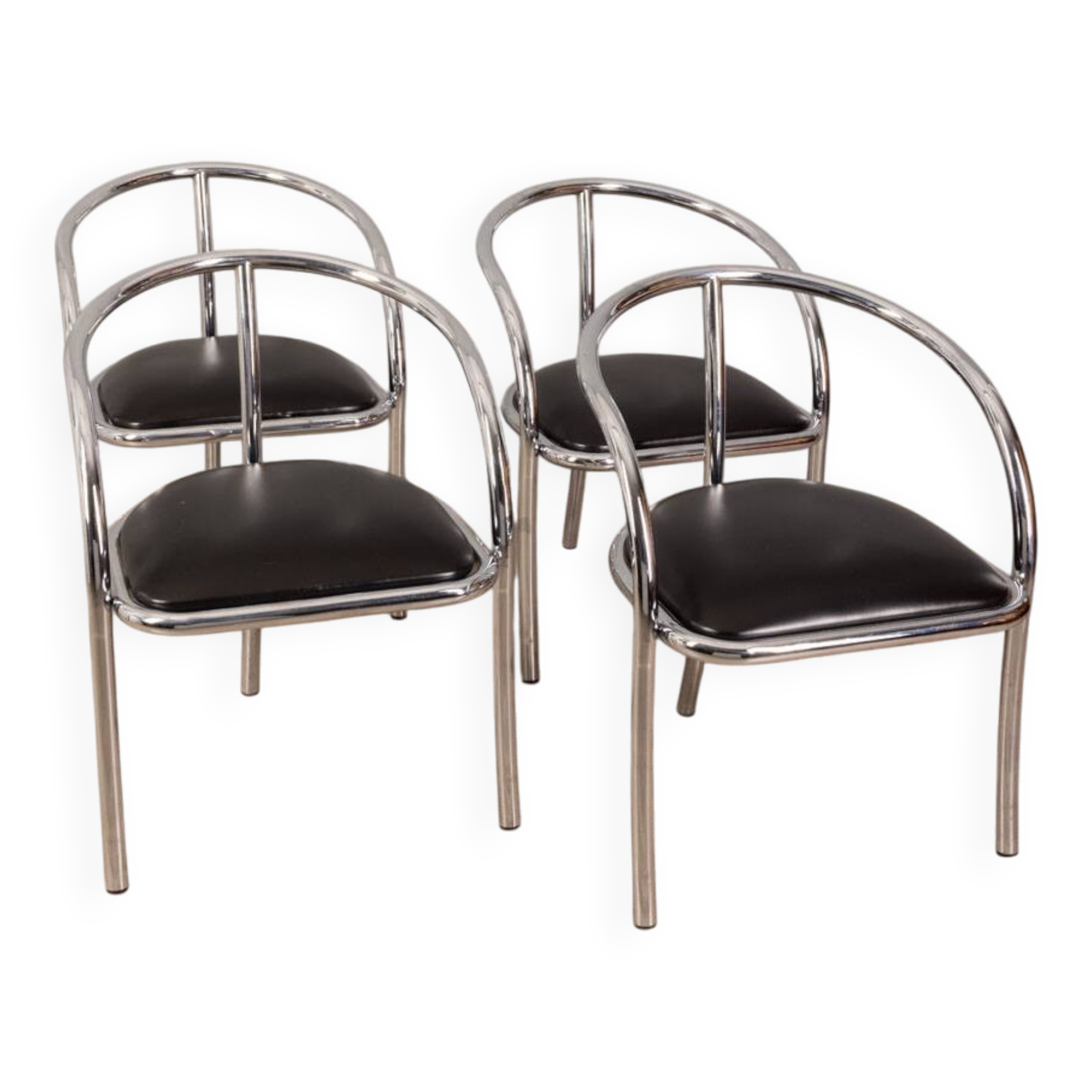 Set of 4 vintage chairs from the 70s tripodi italian design