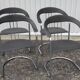Chrome metal chair and Bauhaus style leather – 70s/80s