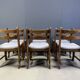 Vintage brutlaist dining chairs, set of 6 - 1960s