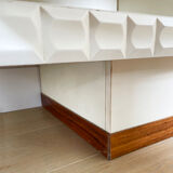 1970s rosewood and white east german sideboard midcentury drinks cabinet vintage